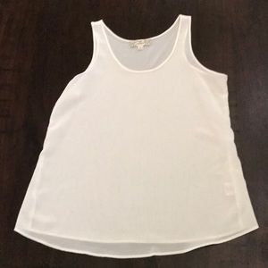 Ivory sheer tank top